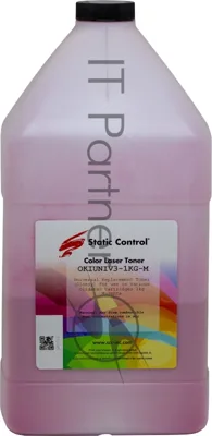 Тонер Static Control OKIUNIV3-1KG-M пурпурный флакон 1000гр. для принтера Oki C3300N/5500
