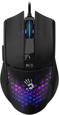 Мышь проводная A4Tech Bloody L65 Max черный/фиолетовый, 12000 dpi, USB, кнопки - 7