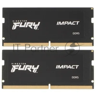 Оперативная память Kingston Fury Impact, DDR5, 32Gb (2x16 Gb), 4800 MHz, CL38, SO-DIMM