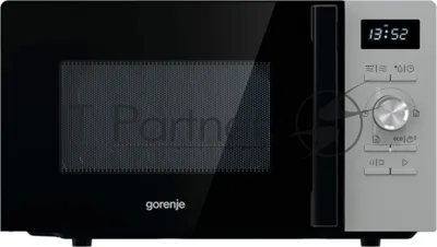Микроволновая печь Gorenje MO20A4XH нержавеющая сталь/черный, 20 л, 800 Вт, переключатели - кнопки/поворотный механизм