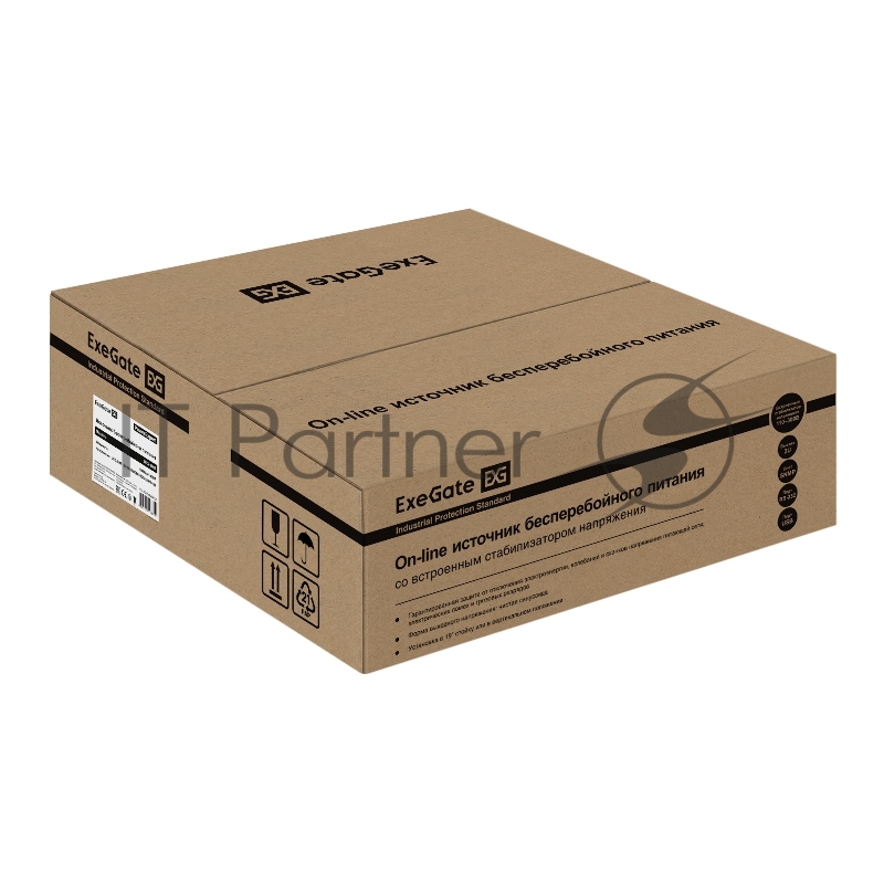 Источник бесперебойного питания On-line ExeGate PowerExpert ULS-1000.LCD.AVR.1SH.2C13.USB.RS232.SNMP.2U 1000VA/1000W, On-Line, PF=1, LCD, 1*Schuko+2*C13, RS232, USB, SNMP-slot, Rackmount 2U/Tower, металлический корпус, черный