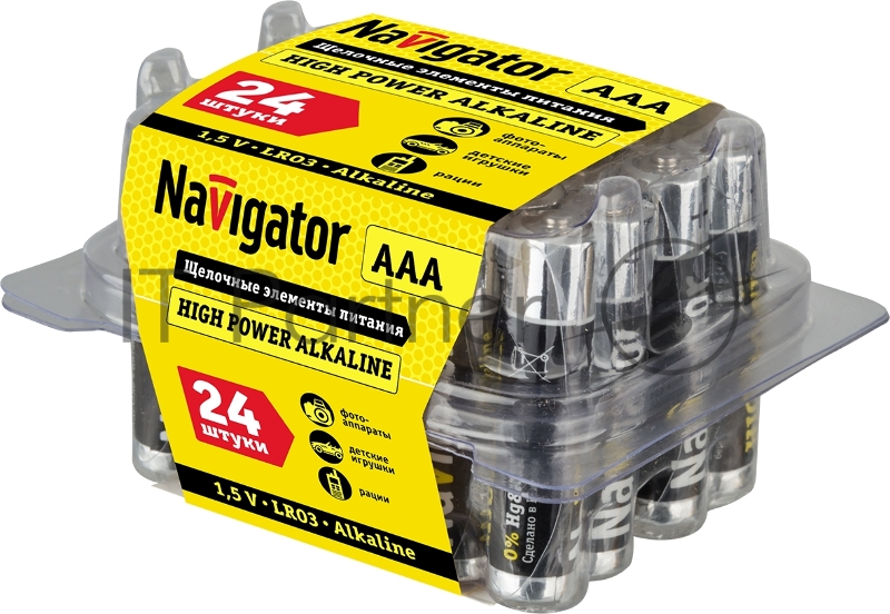 Элемент питания алкалиновый Navigator AAA/LR03 NBT-NE-LR03-BOX24 (уп.24шт)