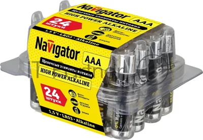 Элемент питания алкалиновый Navigator AAA/LR03 NBT-NE-LR03-BOX24 (уп.24шт)