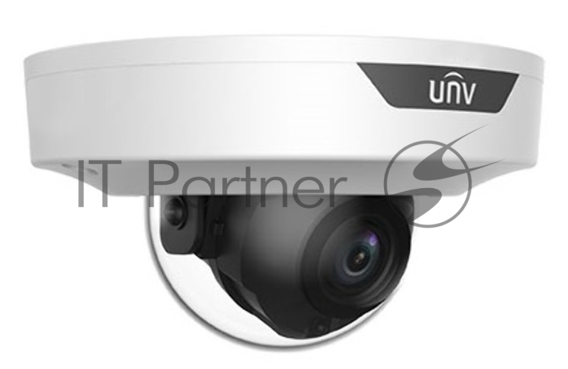 Видеокамера Uniview IP купольная Cable-free, 1/3" 4 Мп КМОП @ 30 к/с, ИК-подсветка до 30м., LightHunter 0.003 Лк @F1.6, объектив 2.8 мм, WDR, 2D/3D DNR, Ultra 265, H.265, H.264, MJPEG, 3 потока, встро