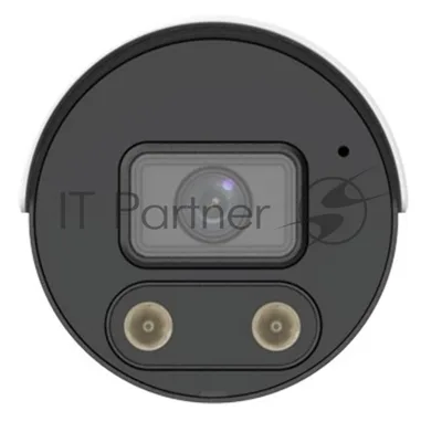 Видеокамера Uniview IP цилиндрическая, 1/2.7" 4 Мп КМОП @ 30 к/с, ИК-подсветка и тревожная подсветка видимого спектра до 30м., LightHunter 0.003 Лк @F1.6, объектив 4.0 мм, WDR, 2D/3D DNR, Ultra 265, H
