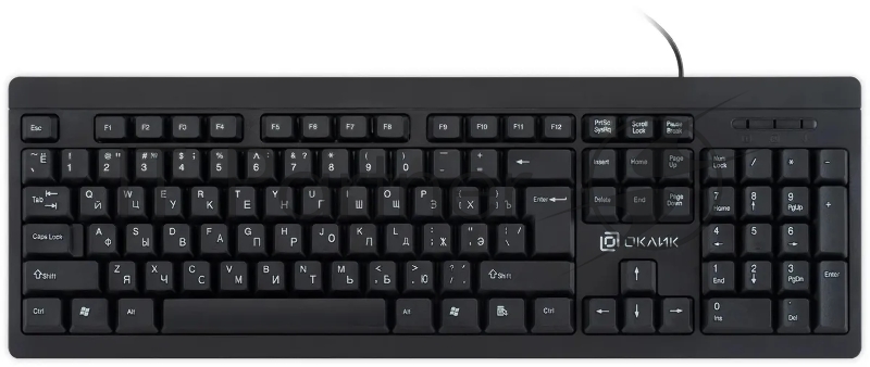 Клавиатура Oklick 95M проводная, USB Type-A, чёрный