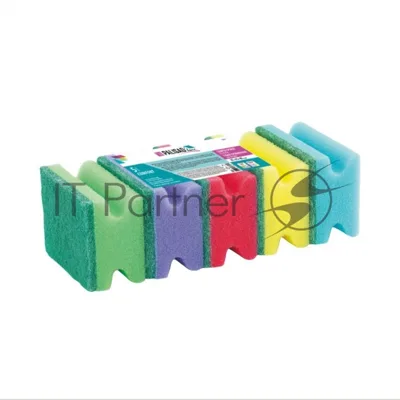 Губки для посуды Palisad Home профильные, 87x65x40 мм, 5 шт.