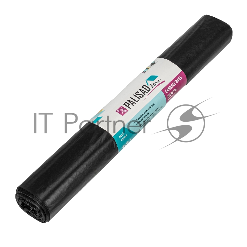 Пакеты для мусора Home Palisad 120 л x 10 шт. пвд прочные черные, длинный ролик
