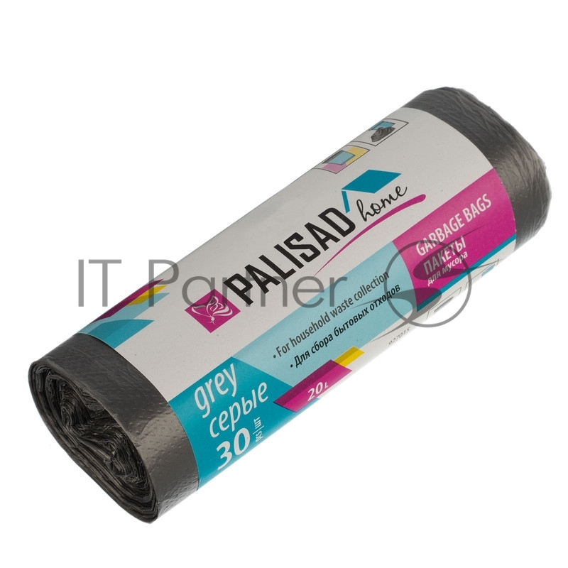 Пакеты для мусора Home Palisad 20 л x 30 шт. серые