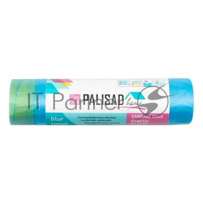 Пакеты для мусора с завязками Home Palisad 35 л x 15 шт. синие