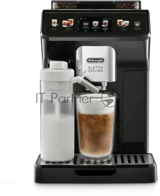 Кофемашина автоматическая DeLonghi ECAM450.55.G черный, исп. кофе - зерновой/молотый, 1.8 л, 1450 Вт, 19 бар
