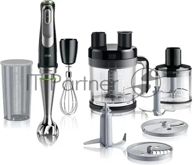 Блендер погружной Braun MQ9185XLI серебристый, 1200 Вт, плавная регулировка