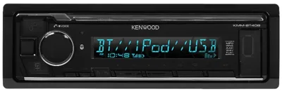 Автомагнитола Kenwood KMM-BT408, 1 DIN, Bluetooth, USB Type-A, AUX, съёмная панель