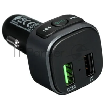 Автомобильное зарядное устройство Hoco E67, bluetooth FM Transmitter, 1xUSB, QC3.0, черный