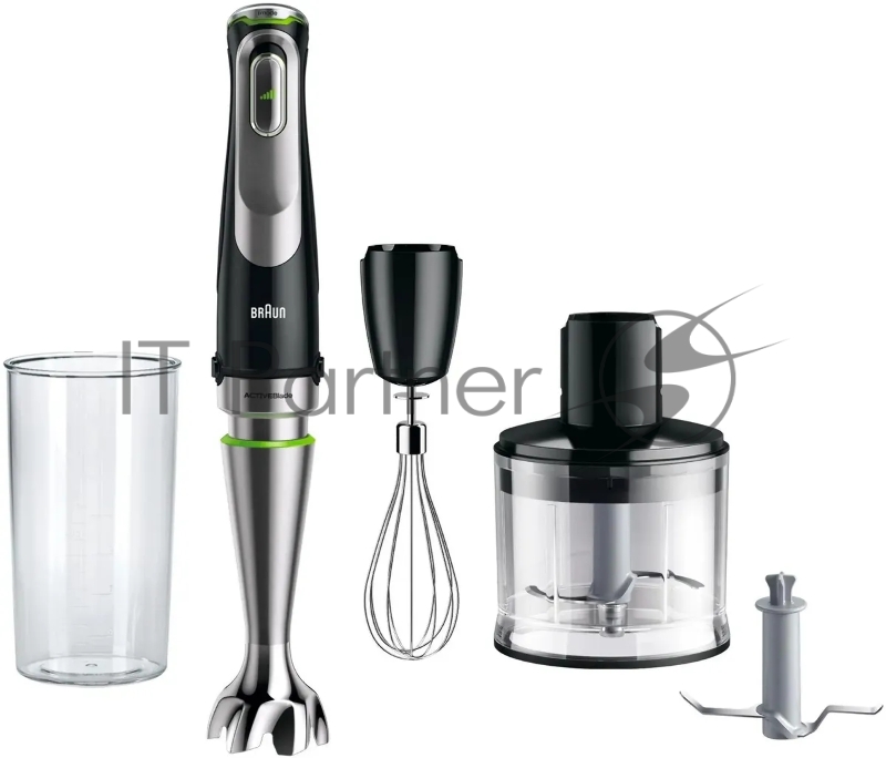 Блендер погружной Braun MQ9135XI черный, 1200 Вт, плавная регулировка, турбо