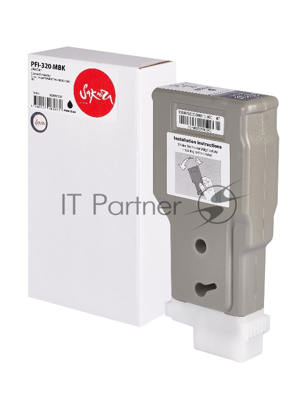Картридж струйный Sakura 2889C001 (PFI-320 MBK) для Canon, черный матовый, 300 мл.