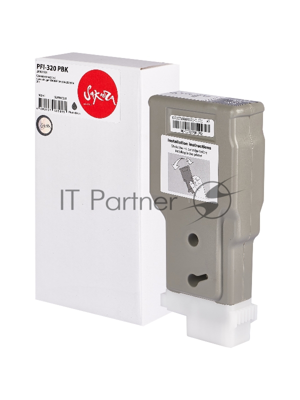 Картридж струйный Sakura 2890C001 (PFI-320 BK) для Canon, черный, 300 мл.