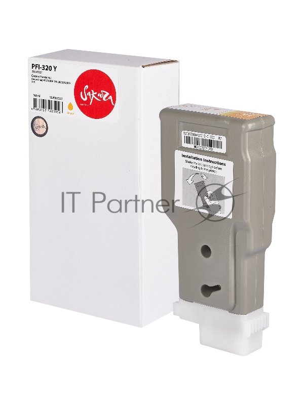 Картридж струйный Sakura 2893C001 ( PFI-320 Y) для Canon, желтый, 300 мл.