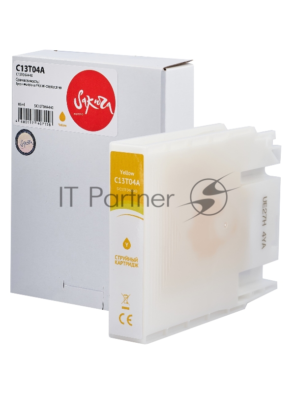 Картридж струйный Sakura C13T04A440 (C13T04A Y) для Epson, желтый, 85 мл., 8000 к.