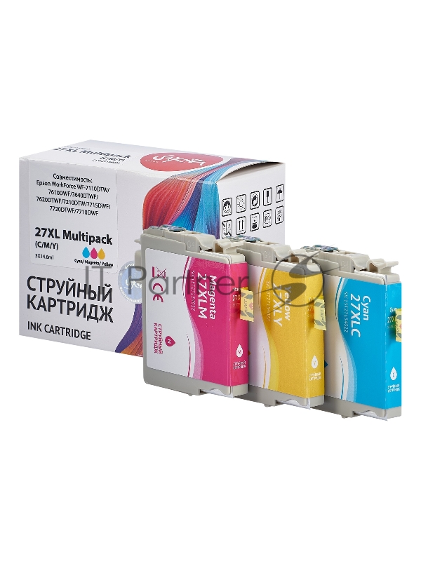 Картридж струйный Sakura C13T27154022 (27XL Multipack) для Epson, 14,6 мл., 1100 к.