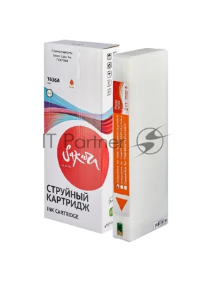 Картридж струйный Sakura C13T636A00 (T636A Orange) для Epson, оранжевый, 700 мл.