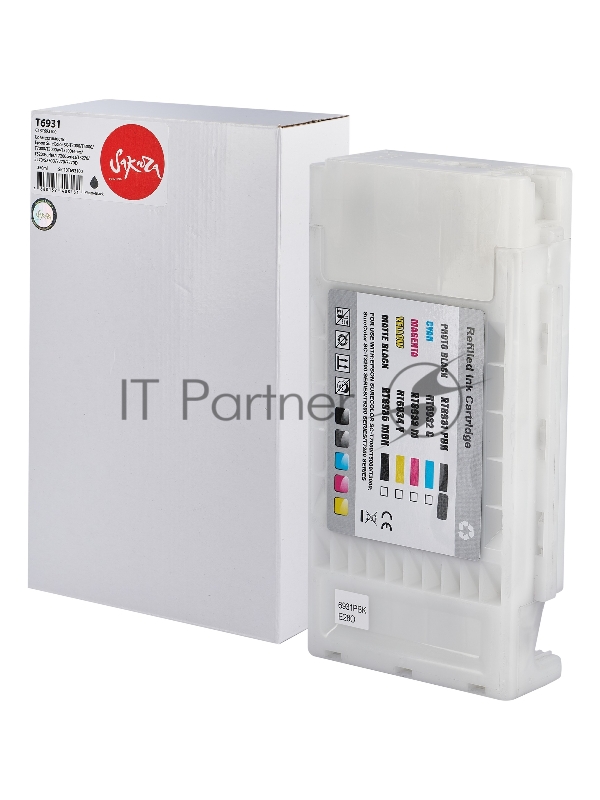 Картридж струйный Sakura C13T693100 (T6931 Photo Black) для Epson, фото-черный, 350 мл.