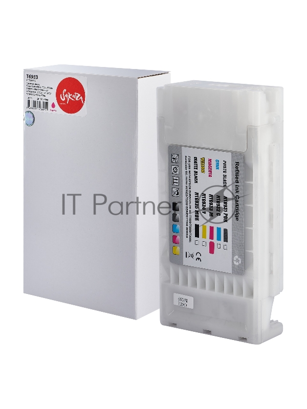 Картридж струйный Sakura C13T693300 (T6933 Magenta) для Epson, пурпурный, 350 мл.