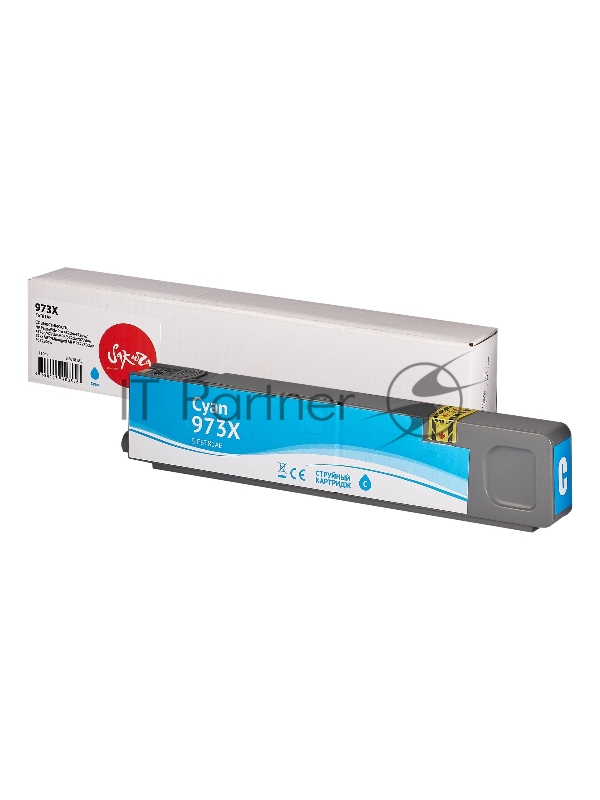 Картридж струйный Sakura F6T81AE (№973X Cyan) для HP, голубой, 110 мл., 7000 к.