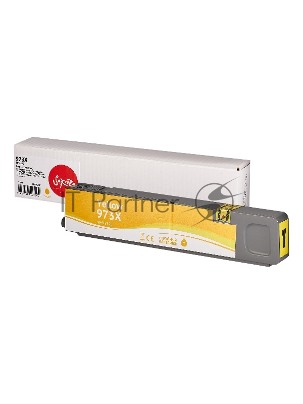 Картридж струйный Sakura F6T83AE (№973X Yellow) для HP, желтый, 110 мл., 7000 к.