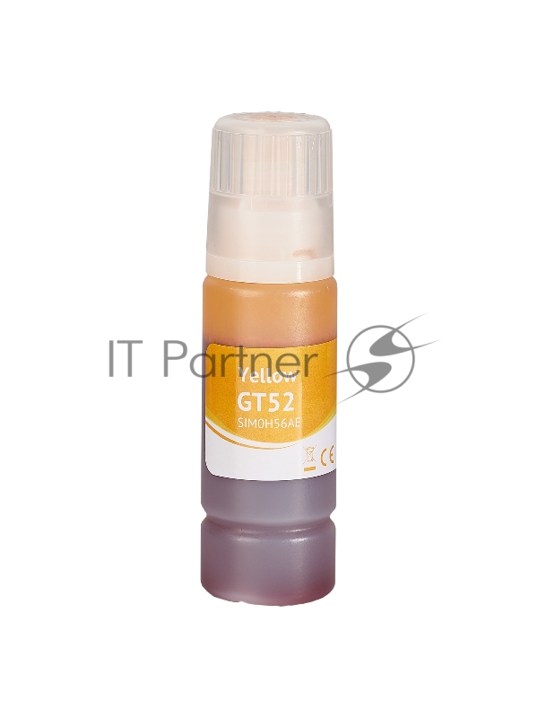 Чернила Sakura M0H56AE (№GT52 Yellow) для HP, желтый, 70 мл., 8000 к.
