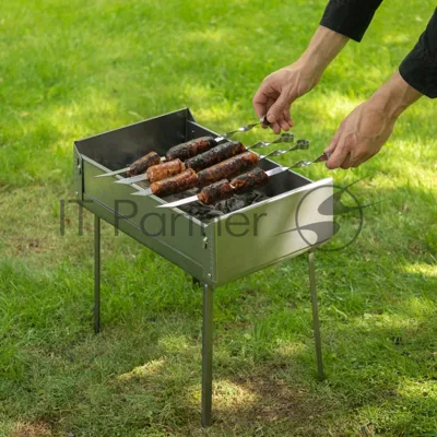 Мангал-дипломат Palisad Camping в сумке 410x280x125 мм, 1,5 мм, 6 шампуров в комплекте