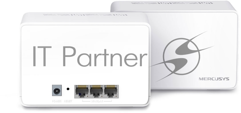 Домашняя Mesh Wi‑Fi система AX3000 Whole Home Mesh Wi-Fi 6 SystemSPEED: 574 Mbps at 2.4 GHz + 2402 Mbps at 5 GHzSPEC: Internal Antennas, 3× Gigabit Ports per Unit (WAN/LAN auto-sensing), 1024-QAM, OFDMA, HE160FEATURE: MERCUSYS APP, Router/AP Mode, One Unified Network, Seaml