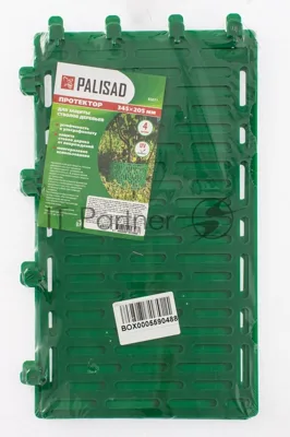Протектор для защиты стволов деревьев Palisad комплект 4 шт., зеленый