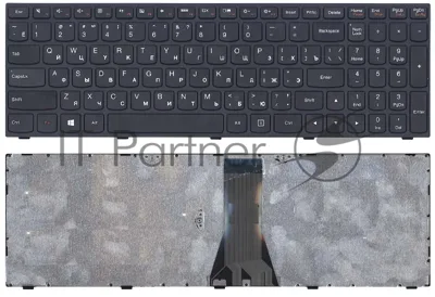 Клавиатура для ноутбука Lenovo IdeaPad G50-70 G50-30 черная с черной рамкой