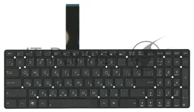 Клавиатура для ноутбука Asus K55 черная без рамки
