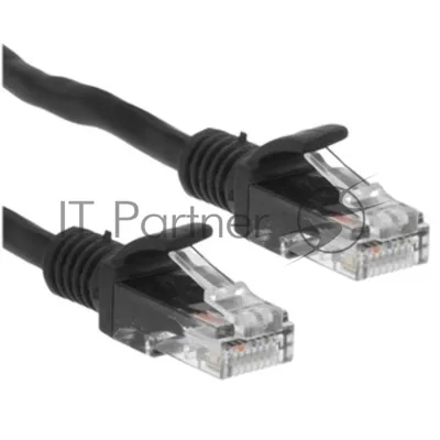 Патч-корд медный UTP Cablexpert PP10-0.25M/BK cat.5e, 0.25м, литой, многожильный, черный