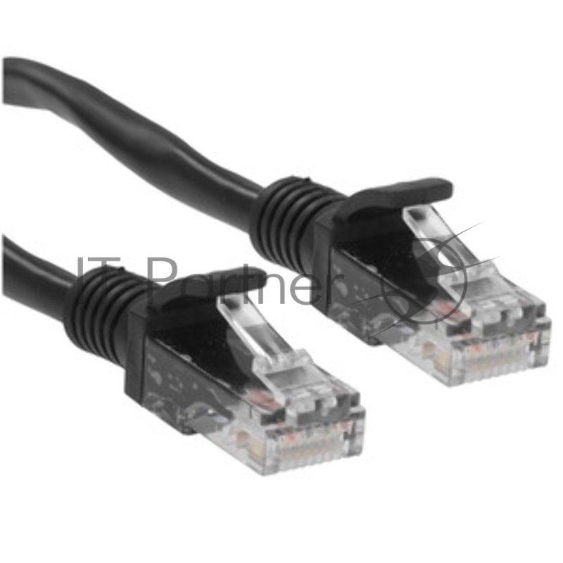 Патч-корд медный UTP Cablexpert PP10-0.5M/BK cat.5e, 0.5м, литой, многожильный, черный