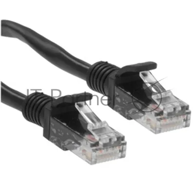 Патч-корд медный UTP Cablexpert PP10-0.5M/BK cat.5e, 0.5м, литой, многожильный, черный