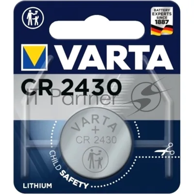 Батарейка Varta ELECTRONICS CR2430 BL1 Lithium 3V (6430) (1/10/100)