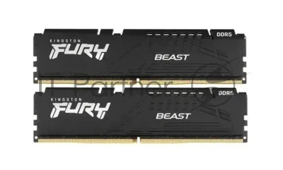 Оперативная память Kingston Fury Beast, DDR5, 16GB (2x8GB), 6000MHz, CL36, с радиаторами, черный