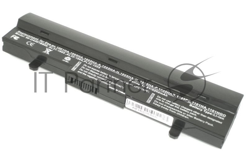 Аккумуляторная батарея для ноутбука Asus Eee PC 1001 1005 5200mAh OEM черный