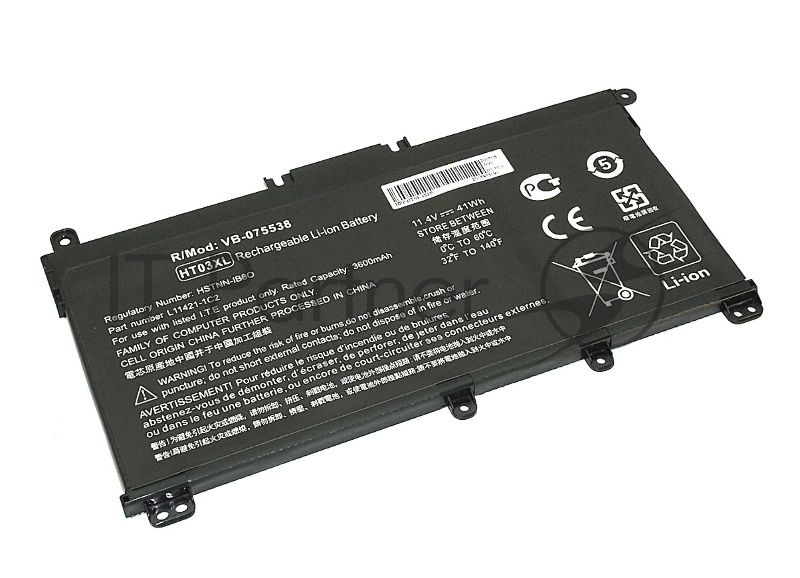 Аккумуляторная батарея для ноутбука HP 250 G7 (HT03-3S1P) 11,4V 41Wh OEM черный