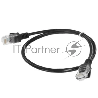 Патч-корд CCA light UTP Гарнизон PC-UTP-5e-0.5-BK cat.5e, 0.5м, литой, многожильный черный
