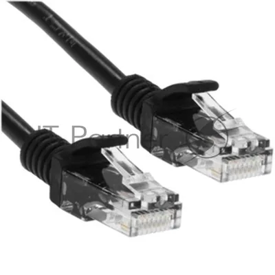 Патч-корд CCA light UTP Гарнизон PC-UTP-5e-1-BK cat.5e, 1м, литой, многожильный черный