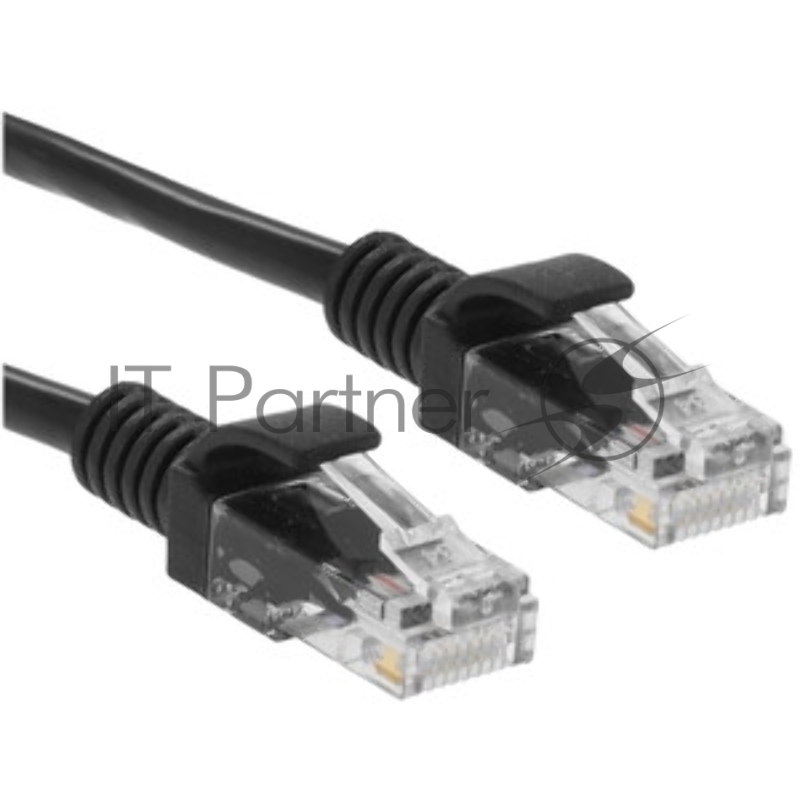 Патч-корд CCA light UTP Гарнизон PC-UTP-5e-3-BK кат.5e, 3м, литой, многожильный черный