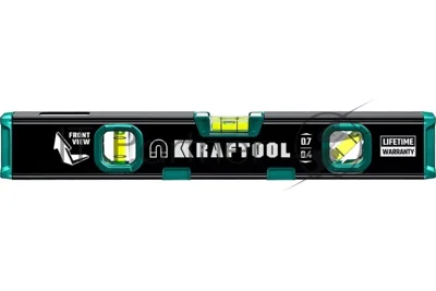 Компактный магнитный уровень с зеркальным глазком Kraftool 300 мм