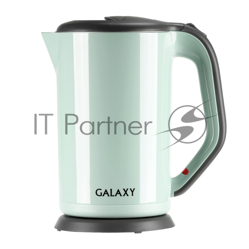 Электрочайник Galaxy GL 0330 салатoвый, 1.7 л, 2000 Вт, скрытый нагревательный элемент