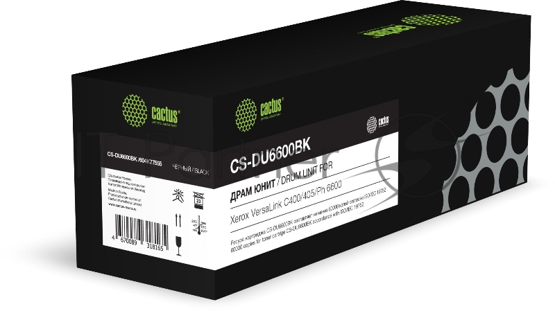 Блок фотобарабана Cactus CS-DU6600BK 604K77555 черный ч/б:60000стр. для VersaLink C400/405, Ph 6600 Xerox