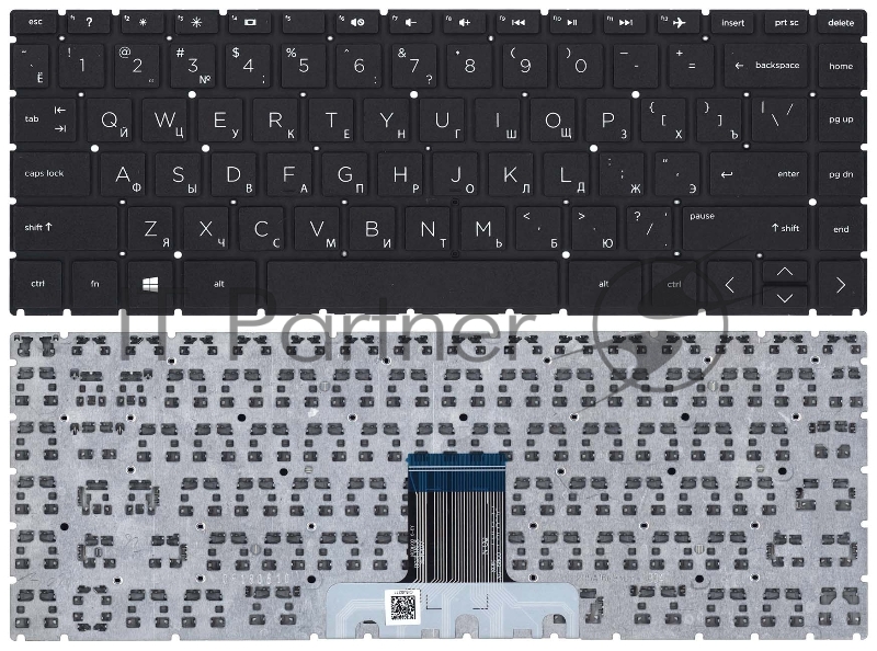 Клавиатура для ноутбука HP Pavilion x360 14-cd0000 черная