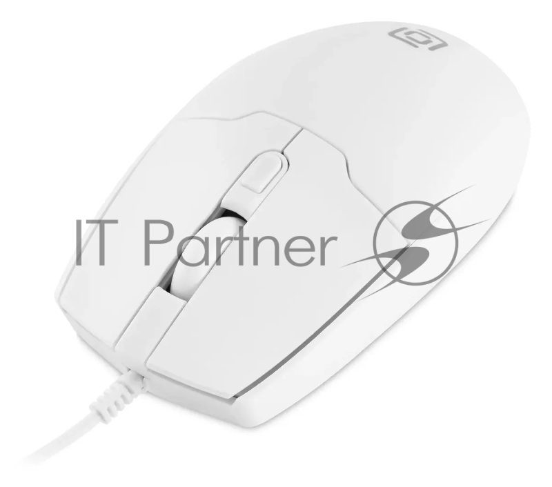 Мышь проводная Oklick 147M белый, 2000 dpi, USB, кнопки - 4